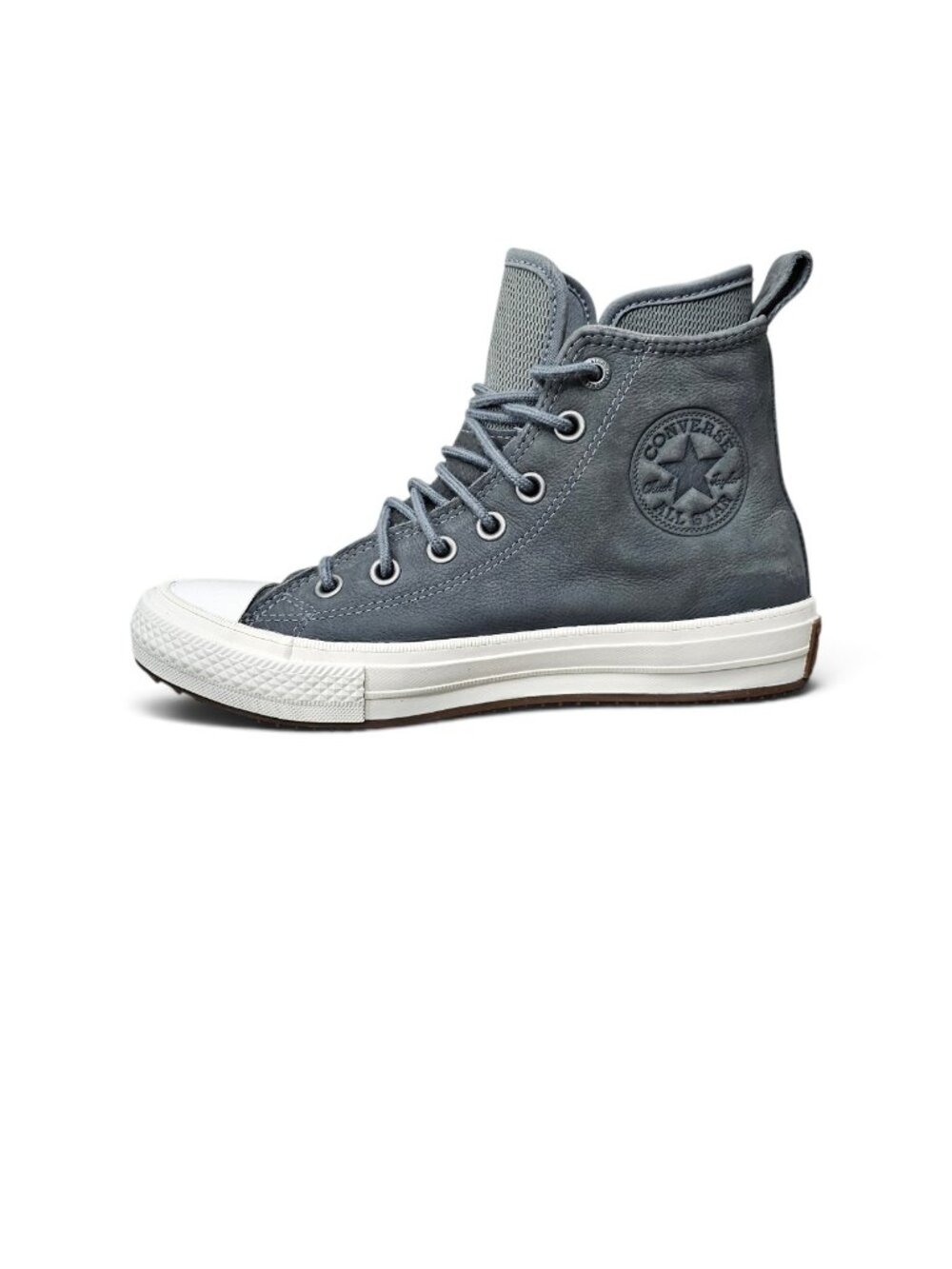 Converse Chuck Taylor All Star Waterproof Leather Boot Sneaker Hi Grey Gum 7